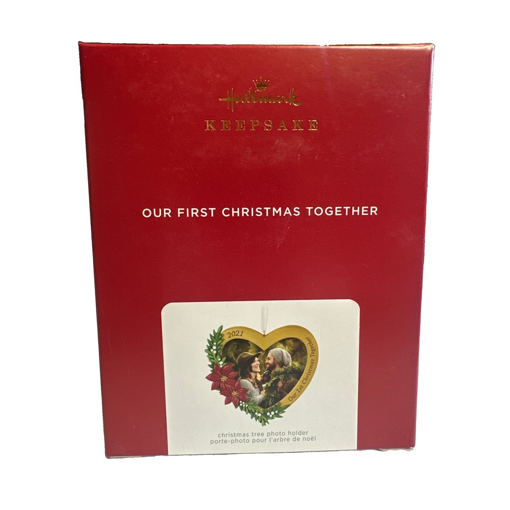 2021 Hallmark Our First Christmas Together Couple Photo Holder Tree Ornament NEW
